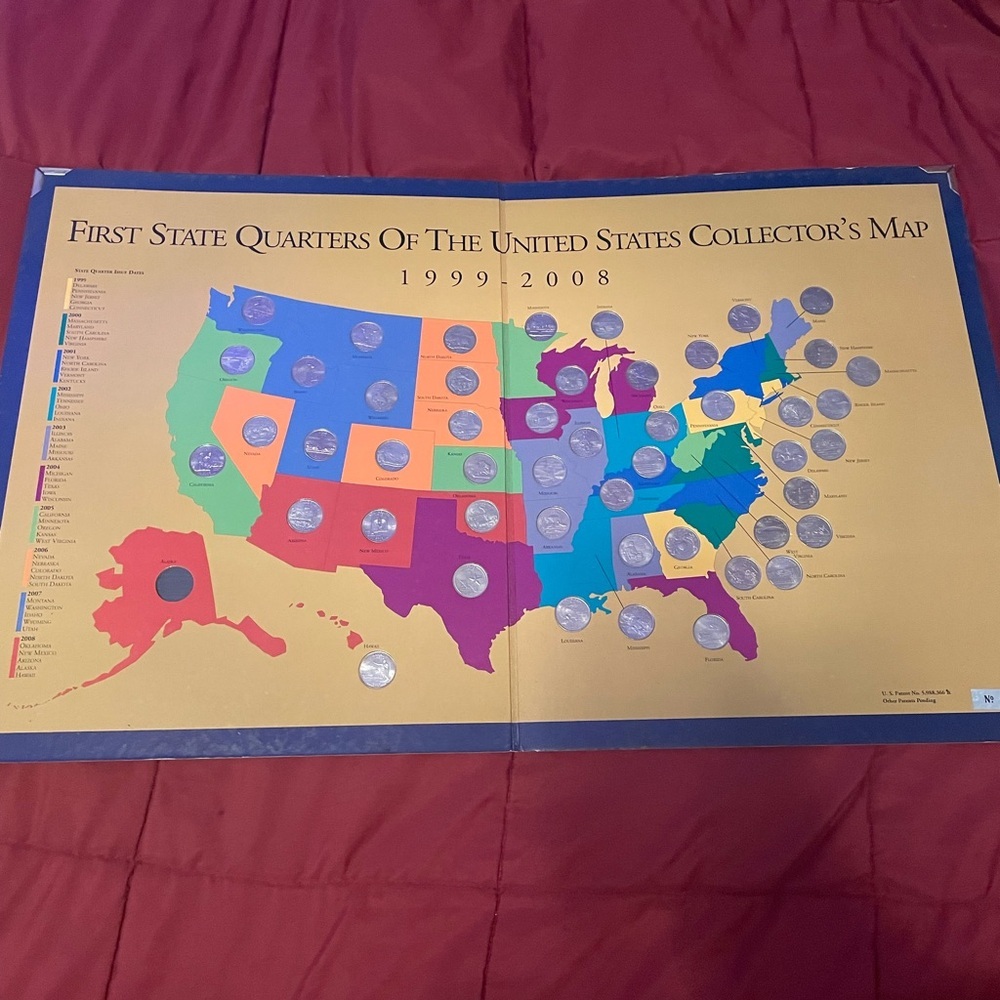 United States Quarters Collector's Map